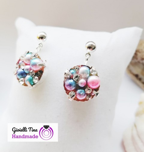 Náušnice šperky korálky náušnice barevné elegantní jemné bižuterie perly 