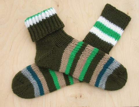 Pletené ponožky barevné pletené jemné ponožky teplé pánské ruční práce 