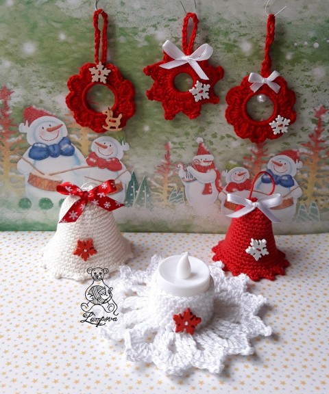 zvoneček dekorace dárek vánoce srdíčko vánoční ozdoba stužka filc hvězdička plst na stromeček ozdobičky filcová 