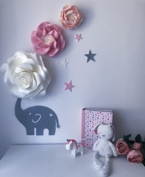 Sloneček-svítící dekorace dekorace dárek květina lampa design slon jednorožec do pokojíčku dětské osvětlení 