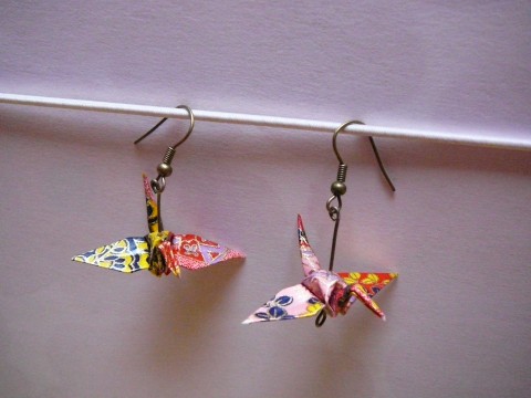 Náušnice ve stylu origami origami náušnice 