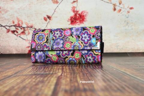 Hípísácká kabelka dárek peněženka barevné květiny peníze drobné karty 