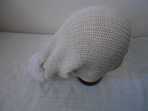 Univerzální čepice hučka s merinem čepice bavlna bílá béžová merino hučka 