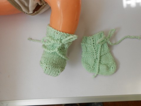 Kojenecké merino ponožky zelená ponožky merino capáčky kojenec 