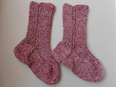 Pletené ponožky vlna vel. 38-39 červená fialová bílá akryl ponožky vlna 38 39 