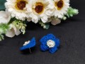 Miluji květiny....náušnice modré
