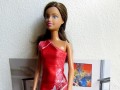 Šaty červené na Barbie