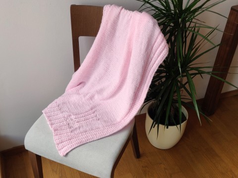 Dětská deka - sleva 30% + DÁREK deka dětská pletená růžová do po 