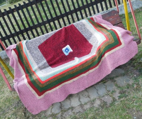 deka - velká barevná deka přehoz teplo na piknik k zachumlání 