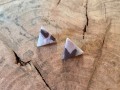 Náušnice Purple triangle
