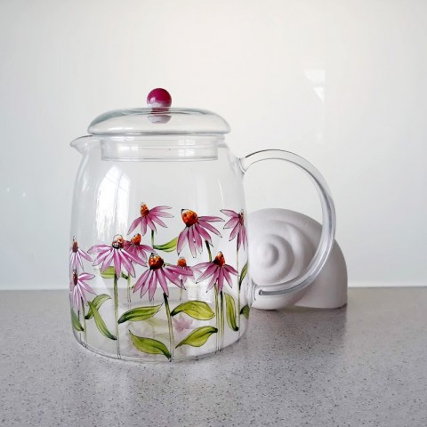 Echinacea tě vyléčí - konvice zima sklo čaj bylinky jaro konvice 