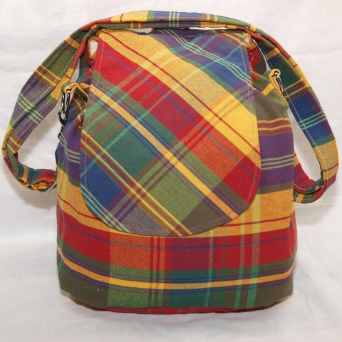 Kabelkobatůžek - Barevné kostky kabelka batůžek batoh pestrý kostka vak bag 