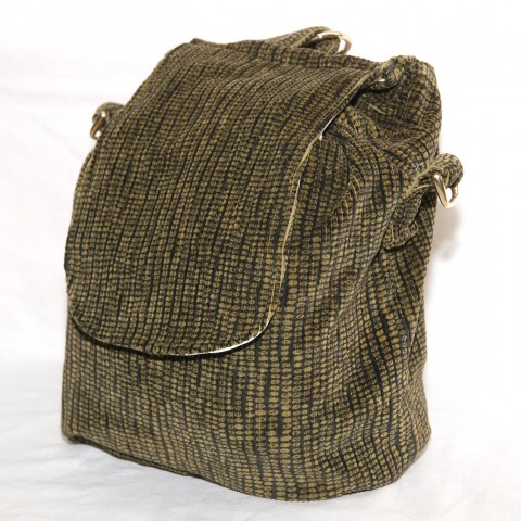 Kabelkobatůžek - Zelenočerný mramor kabelka zelená batůžek batoh vak mramor manžestr bag 