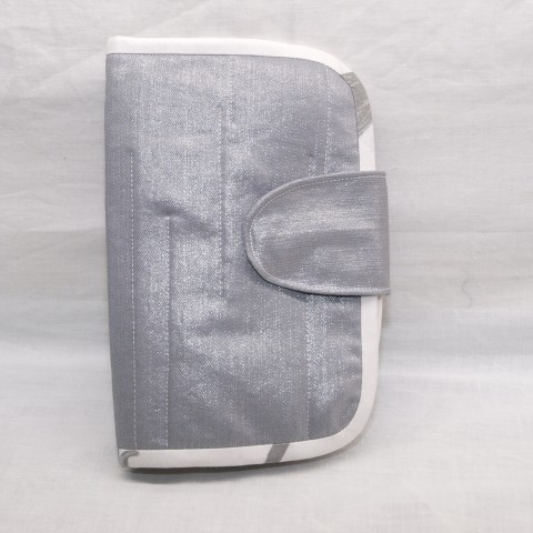 Obal na čtečku - Stříbrný obal ochrana textilní ebook čtečka 