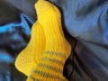 pletené ponožky - žluté