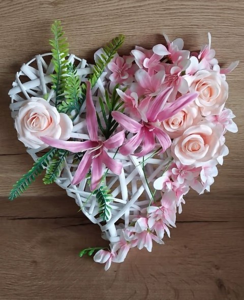 Srdce s třešňovým květem AKCE velikonoční věnce a dekorace z p 