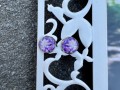 Náušnice - fialové kytky