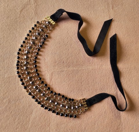 Carmen náhrdelník sklo žena vintage dívka extravagant 