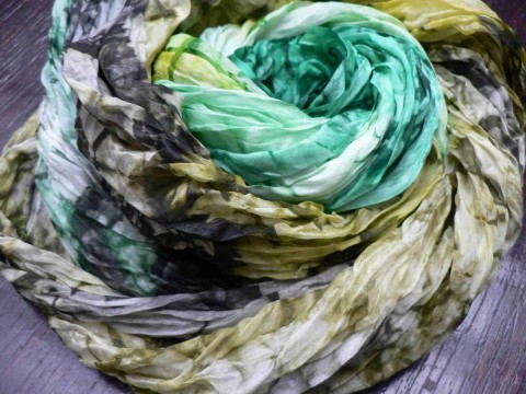 Zelená variace, 180x90 cm sperkyjoha velký hedvábný šál silks 