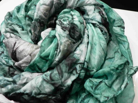 Hedvábný šál , 180 x 90 cm, zelený sperkyjoha hedvábný velký šál 180 x 90 cm 
