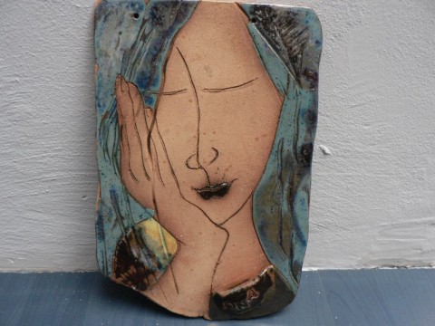 Otova zasněná dívka keramika sperkyjoha ceramic angel keramický kachel 