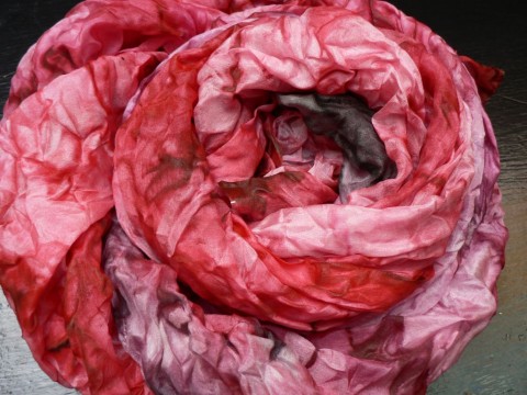 Šál velký červeno-růžový, 180x90cm ponge silk sperkyjoha velký hedvábný šál 