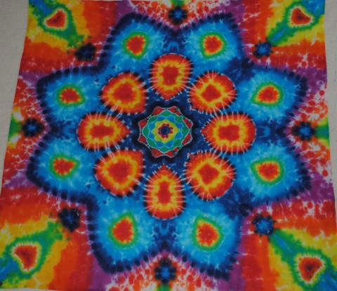 Tapiserie Mandala 140x140cm obraz šátek šál mandala hippie batikovaný tapiserie 