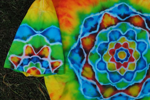 Tričko XL - Na vlně energie voda moře léto slunce hippies hippie batikované 
