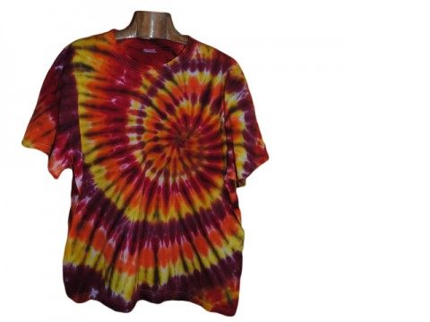 Tričko XXL - Sluneční erupce voda moře batika léto slunce spirála tričko duha mandala hippies pánské batikované 