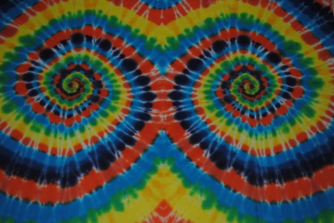 Tapiserie - Tanec barev batika spirála barevný hippie batikované na zeď 