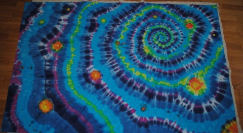 Tapiserie - Nekonečný vesmír batika spirála barevný vesmír galaxie hippie batikované na zeď 