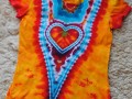 Batikované tričko - Ohnivá láska