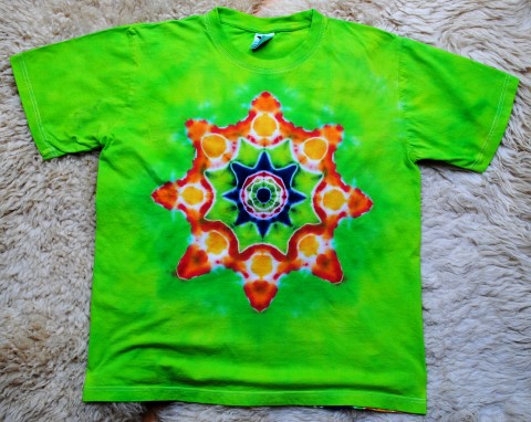 Batikované tričko - Konečně jaro zelená batika jaro léto mandala hippie batikované boho bohémské 