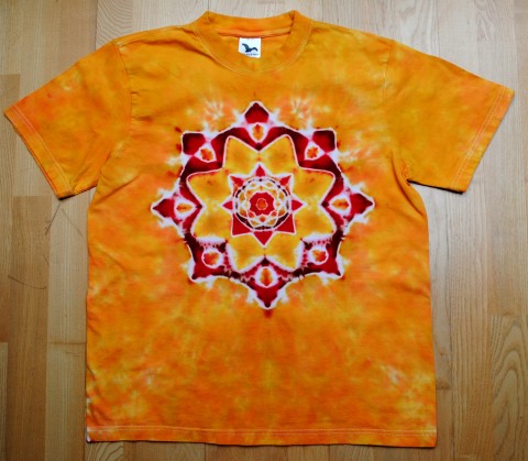 Batok. tričko - Žhavé slunce batika přírodní hnědá slunce sluníčko mandala hippie bohémský 