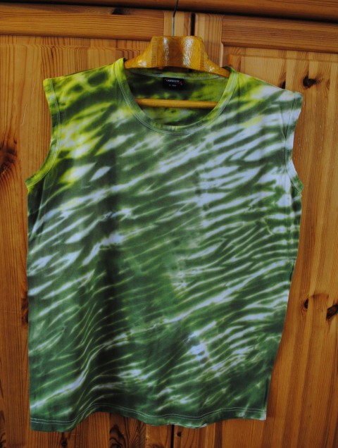 Výprodej-Tričko L - Lesní pramen les hippies pánské batikované 