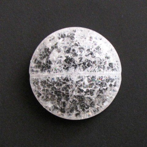 POPRASKANÝ KŘIŠŤÁL kolečko 35 kolečko křišťál minerál čirý popraskaný 