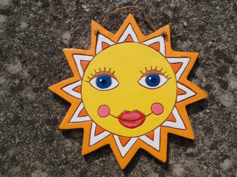 Sluníčko nebo Hvězda keramika žlutá hvězda hvězdy slunce sluníčko 