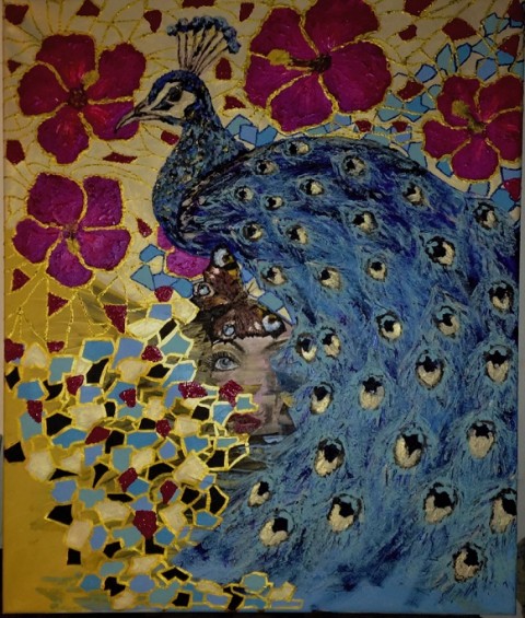 INKOGNITO oko motýl oči mozaika ibišek páv paví oko inkognito 