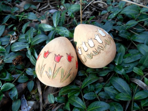 keramická vajíčka - I. květina velikonoce tulipán velikonoční vejce kraslice vajíčko 