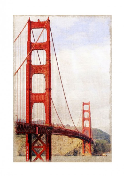 Golden Gate Bridge malba most digi bridge san francisko 