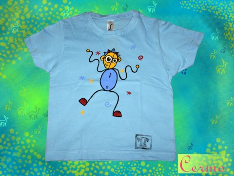 Panďulák děti dětské tričko kluk bláznivé postavička vtip karikatura zábavné legrace 