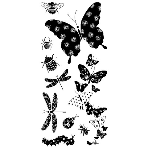 Inkadinkado – silikonová razítka hmyz motýl razítka silikon 