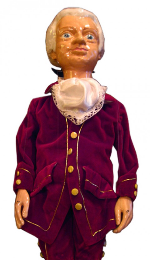 Keramická loutka - W.A.Mozart loutka marioneta keramika ceramics puppet marrionette 