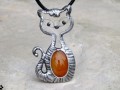 Kočička Klárka - náhrdelník karneol