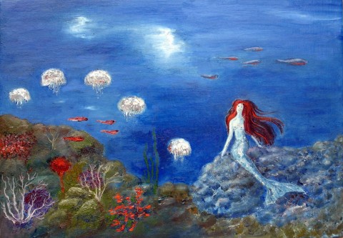 Olejomalba - Mořská víla voda víla moře ryba rostliny ryby malá mořská víla 