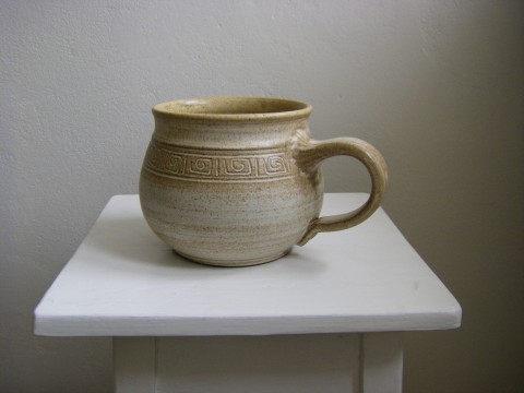 Buclák velký domov dárek keramika hrnek čaj přírodní káva zahrada bílek dům chalupa litrák 