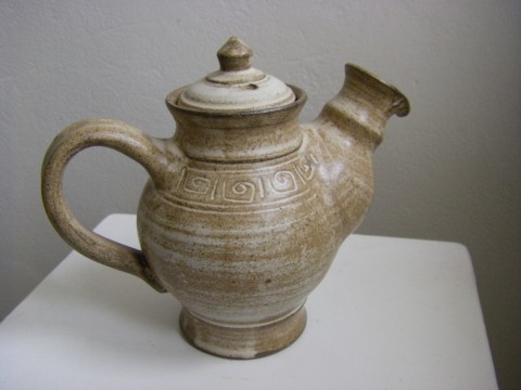Čajová konvička domov keramika čaj přírodní bílek konev 