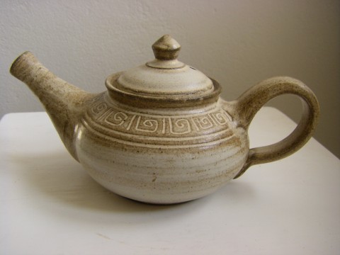 Čajová konvička malá domov keramika čaj přírodní konvička bílek 