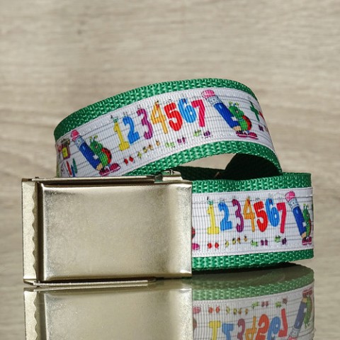 opasek dětský čísla na zelené pásek pas páseček 