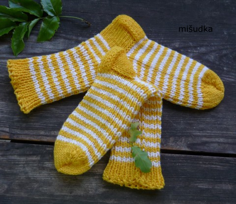 pruh.ponožky 47 26-27cm ponožky nohy dámské příjemné oranžové pánské žlutí 